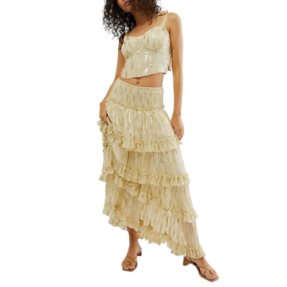 NWOT Jens Pirate Booty Solar Top And Skirt Set SMALL in Full Moon